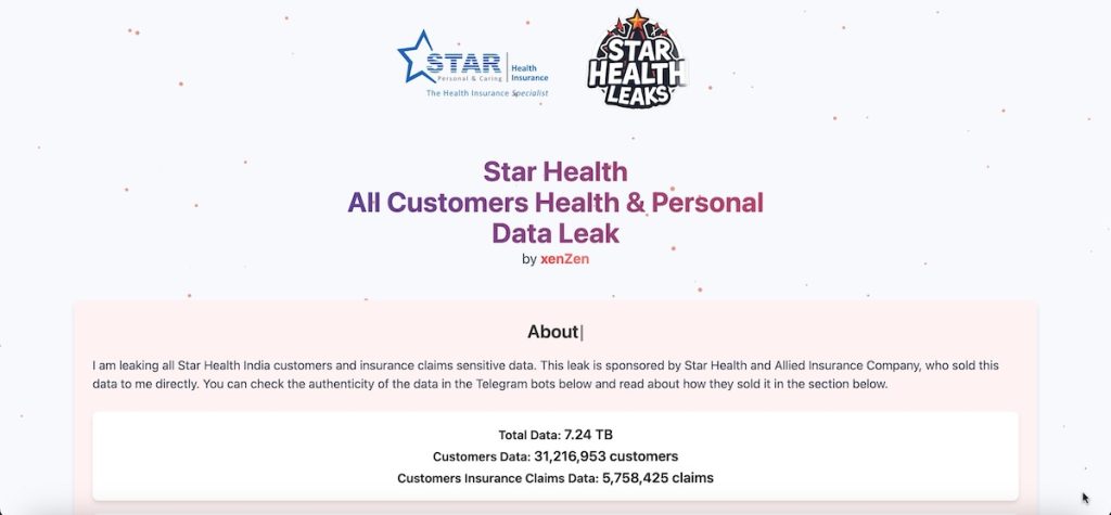 Star Health Insurance data leak